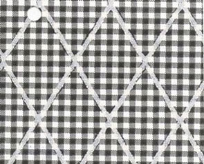 Dollhouse Miniature Pre-pasted Wallpaper, Black Check Trellis